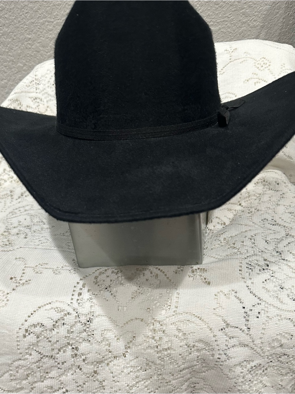 Lasso Hats Men's Black Felt Western  Cowboy Hat 7 3/8